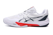 ASICS White, Navy and Red Court Sneakers