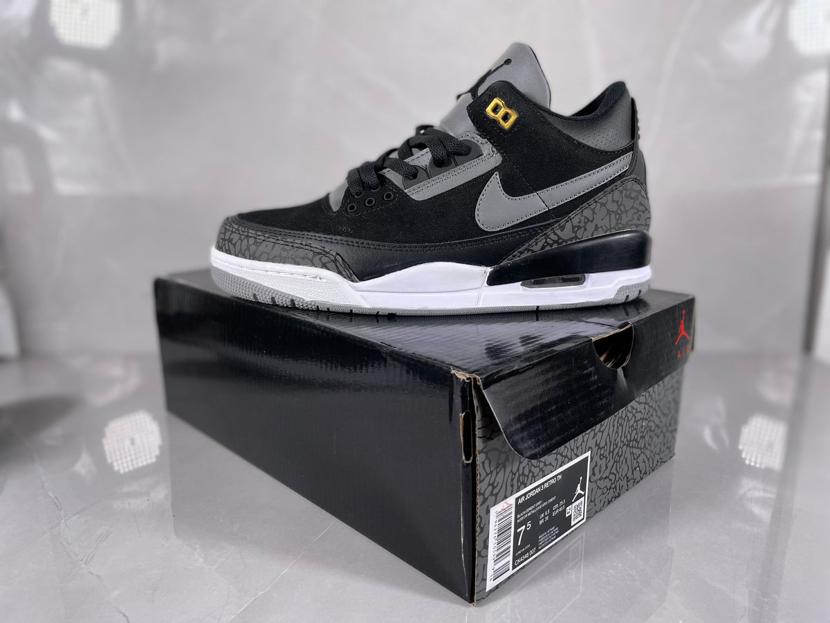 Nike Air Jordan 3 Retro Black Grey Sneakers