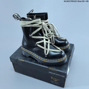 Dr. Martens 1460-Inspired Black Lace-Up Platform Boots