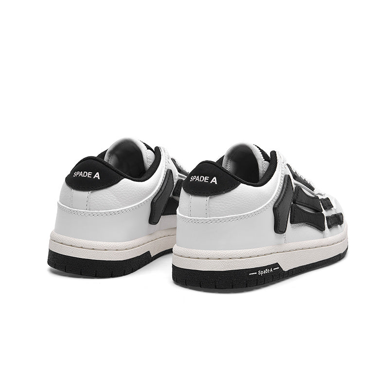 Spade A MFS003-111 White and Black Low-Top Sneakers