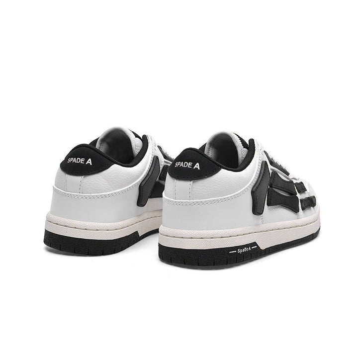 Spade A MFS003-111 White and Black Low-Top Sneakers