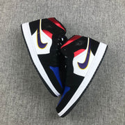 Air Jordan 1 Mid SE Black Purple Yellow Sneakers 852542-005