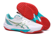 ASICS Court Shoes White Turquoise Red