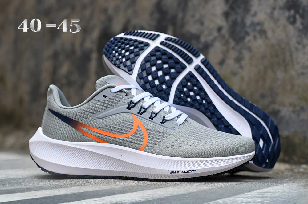Nike Zoom Running Shoes in Smoke Gray and Orange