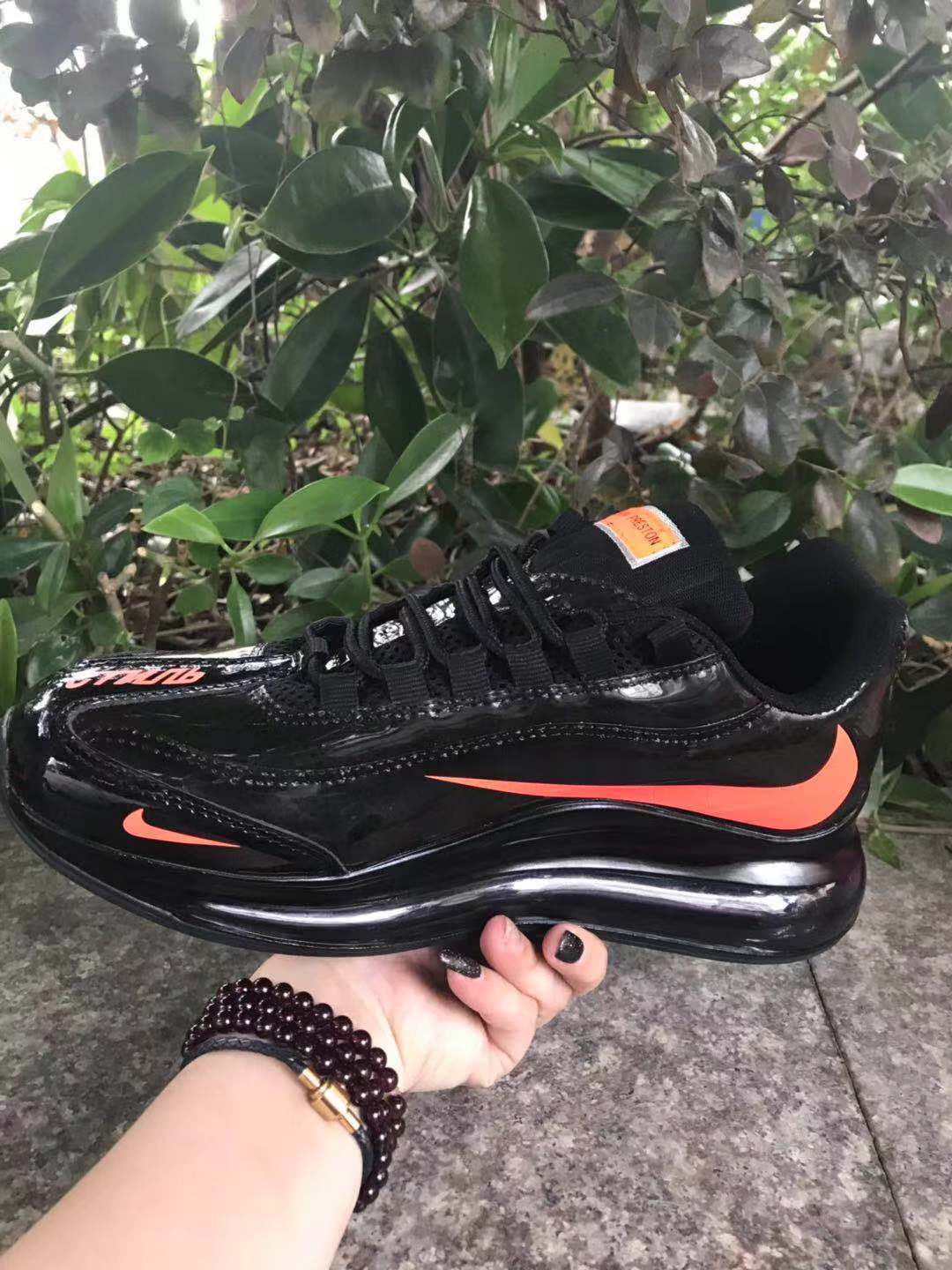 Nike Air Max 720 Sneakers Black and Bright Orange