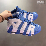 Nike Air More Uptempo Sneakers in Blue and White