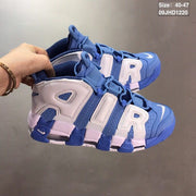 Nike Air More Uptempo Sneakers in Blue and White