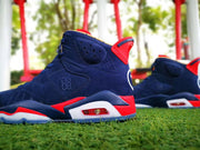 Jordan Air Jordan 6 Charity Sneakers in Navy, Red and White