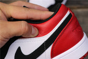 Air Jordan 1 Low Black Toe Red, White and Black Sneakers