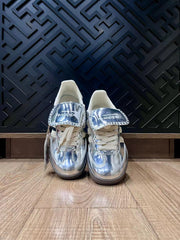 adidas x Wales Bonner Samba Silver Low-Top Sneakers