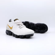 Nike Air VaporMax Flyknit White Gold Black Sneakers 942842-010