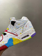 Nike Air Flight 89 High-Top Sneakers in White Multicolor