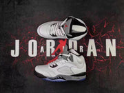 Jordan Air Jordan 5 White Cement High-Top Sneakers