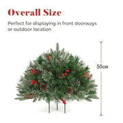 Lighted Artificia Christmas Pots