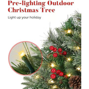 Lighted Artificia Christmas Pots