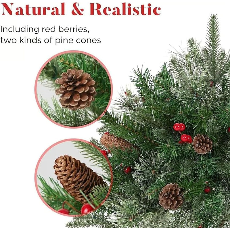 Lighted Artificia Christmas Pots