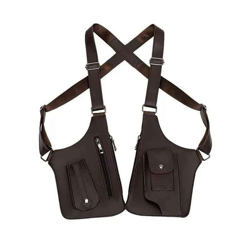 Premium Leather Adjustable Underarm Shoulder Bag for Men & Women