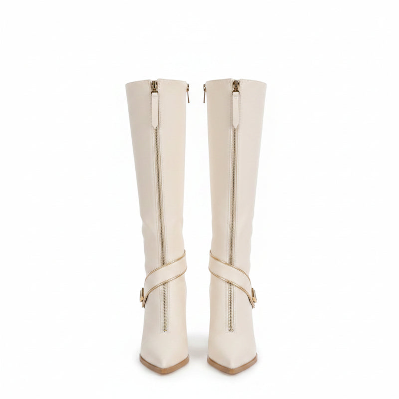 ❄️Winter-Specials❄️Pointed Toe Chunky Heel Knee High Boots